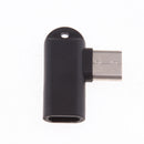 2x Micro USB to USB Type-C Adapter Right angle 90degree Data Sync Connector Black