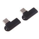 2x Micro USB to USB Type-C Adapter Right angle 90degree Data Sync Connector Black