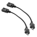 2Pcs Micro USB Male to Mini USB 5Pin Converter OTG Adapter Cable Line 10cm