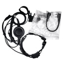 PTT Throat MIC Covert Acoustic Tube Earpiece Headset for Tk-3206/3207/3102