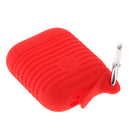 Silicone Protective Cover and Charging Skin Case for AirPods Red (Pack of 1)