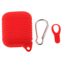 Silicone Protective Cover and Charging Skin Case for AirPods Red (Pack of 1)