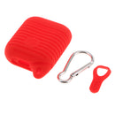 Silicone Protective Cover and Charging Skin Case for AirPods Red (Pack of 1)