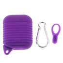 Silicone Protective Cover and Charging Skin Case for AirPods Purple (Pack of 1)