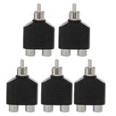 AV Converter Kit 3.5mm To Dual 2 RCA Y Splitter Audio Adapter RCA To Dual RCA, 5 set