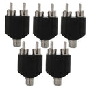 AV Converter Kit 3.5mm To Dual 2 RCA Y Splitter Audio Adapter RCA To Dual RCA, 5 set