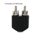 AV Converter Kit 3.5mm To Dual 2 RCA Y Splitter Audio Adapter RCA To Dual RCA, 5 set