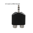 AV Converter Kit 3.5mm To Dual 2 RCA Y Splitter Audio Adapter RCA To Dual RCA, 5 set
