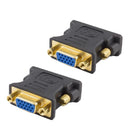 2Pieces DVI 24+5 To VGA Male To Female Adapter With Gold Plated