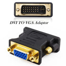2Pieces DVI 24+5 To VGA Male To Female Adapter With Gold Plated