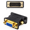 2Pieces DVI 24+5 To VGA Male To Female Adapter With Gold Plated