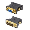 2Pieces DVI 24+5 To VGA Male To Female Adapter With Gold Plated