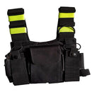 Universal Radio Harness Chest Rig Bag Pocket Pack Holster Vest Fluorescent Green for Two Way Radio