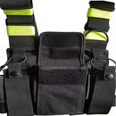 Universal Radio Harness Chest Rig Bag Pocket Pack Holster Vest Fluorescent Green for Two Way Radio