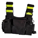 Universal Radio Harness Chest Rig Bag Pocket Pack Holster Vest Fluorescent Green for Two Way Radio