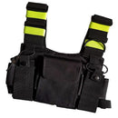 Universal Radio Harness Chest Rig Bag Pocket Pack Holster Vest Fluorescent Green for Two Way Radio