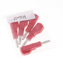 5x Unshrouded Stackable Brass 4mm Banana Plug Test Speaker Cable Connectors red