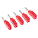 5Pieces 4mm Banana Plug For Test Probes Instrument Meter Connector Red