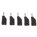 5Pack 4mm Screw Type Banana Plug Copper / Speaker Cable Connector Black