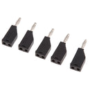 5Pack 4mm Screw Type Banana Plug Copper / Speaker Cable Connector Black