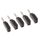 5Pack 4mm Screw Type Banana Plug Copper / Speaker Cable Connector Black
