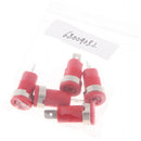 5pcs 4mm Banana Jack Panel Mount Binding Post Socket Terminal Connector 1000V 32A, Red