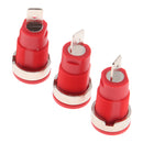 5pcs 4mm Banana Jack Panel Mount Binding Post Socket Terminal Connector 1000V 32A, Red