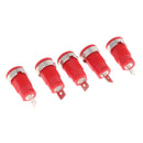5pcs 4mm Banana Jack Panel Mount Binding Post Socket Terminal Connector 1000V 32A, Red