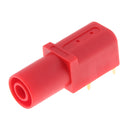 Nickel Plated Banana Female Jack Panel Mount Socket Adapter for 4mm Banana Plugs 1000V, Red