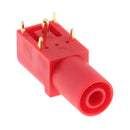 Nickel Plated Banana Female Jack Panel Mount Socket Adapter for 4mm Banana Plugs 1000V, Red