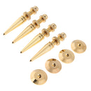 Set of 4 Pure Copper Speaker Spikes Feet Base Cones Floor Stand Protectors - Gold