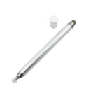 2 In 1 High Precision Capacitive Touch Screen Disc Stylus Pen For Tablets Silver