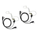 Walkie Talkies Earpieces (2 Packs) for Baofeng UV-5R BF-888S H-777 Kenwood PUXING with 2 Pins Acoustic Tube Headset with Mi
