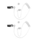 2X Snap On Replacement Acoustic Tube for Two-Way Radio Audio Headset Kit (2 Pack)