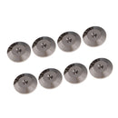8PCS Speaker Spikes Foot Mats Feet Pads 25*4mm Metal Durable for Hifi Players Gray