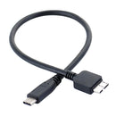 USB3.1 Type-C to USB 3.0 Micro B Cable Connector For Hard Drive Black 30cm