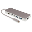 8in1 Adapter Hub, USB C 3.1 to 3.5mm Audio, 4K HDMI, 1000M RJ45, USB 3.0*2, Card Reader and Type-C PD Charging Ports