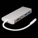 8in1 Adapter Hub, USB C 3.1 to 3.5mm Audio, 4K HDMI, 1000M RJ45, USB 3.0*2, Card Reader and Type-C PD Charging Ports