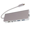 8in1 Adapter Hub, USB C 3.1 to 3.5mm Audio, 4K HDMI, 1000M RJ45, USB 3.0*2, Card Reader and Type-C PD Charging Ports