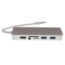 8in1 Adapter Hub, USB C 3.1 to 3.5mm Audio, 4K HDMI, 1000M RJ45, USB 3.0*2, Card Reader and Type-C PD Charging Ports