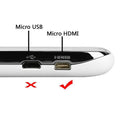 50cm 90 Degree Left Angle Micro HDMI Male To HDMI Male Cable Adapter Connector