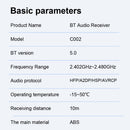 USB Wireless Audio Bluetooth 5.0 Adapter with 3.5mm AUX for Car Home Stereo
