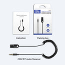 USB Wireless Audio Bluetooth 5.0 Adapter with 3.5mm AUX for Car Home Stereo
