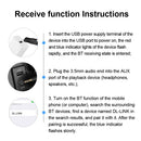 USB Wireless Audio Bluetooth 5.0 Adapter with 3.5mm AUX for Car Home Stereo