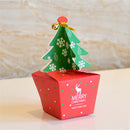 Christmas Tree Shaped Gift Cookie Candy Carrier Boxes Favor Bag Xmas Party Decorations