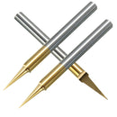 5pcs 0.1mm 15 Degree Titanium Coated Carbide Flat Bottom PCB Engraving Bit CNC Router Tool