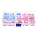 140Pcs 15 Squares Assorted Insulated Electrical Wire Terminal Crimp Cable Connector Spades Kit