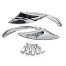 Chrome Motorcycle Rearview Mirrors Chopper Bobber Spear Blade Custom For Harley