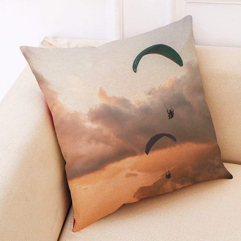 Honana BX 45x45cm Skydiving Pattern Luxury Cushion Cover Graffi Style Throw Pillow Case Pillow Cover