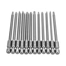 Drillpro 16pcs 100mm Screwdriver Bits Set Torx Hex Screwdriver Bit